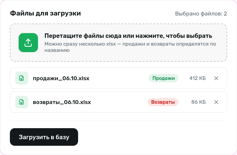 Программа — загрузите выгрузки